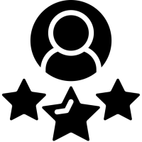 pictogramme personnage avec étoiles